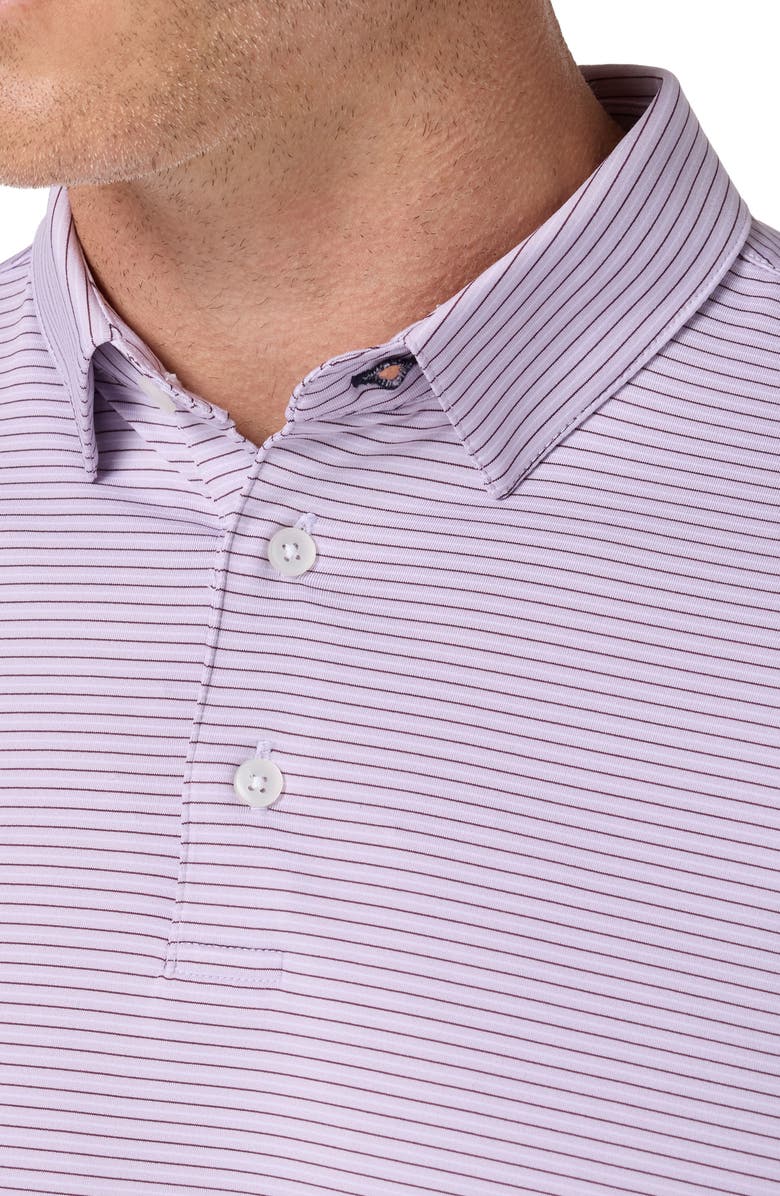 Mizzen+Main Versa Trim Fit Performance Golf Polo, Alternate, color, Lavender Haze Multi Stripe