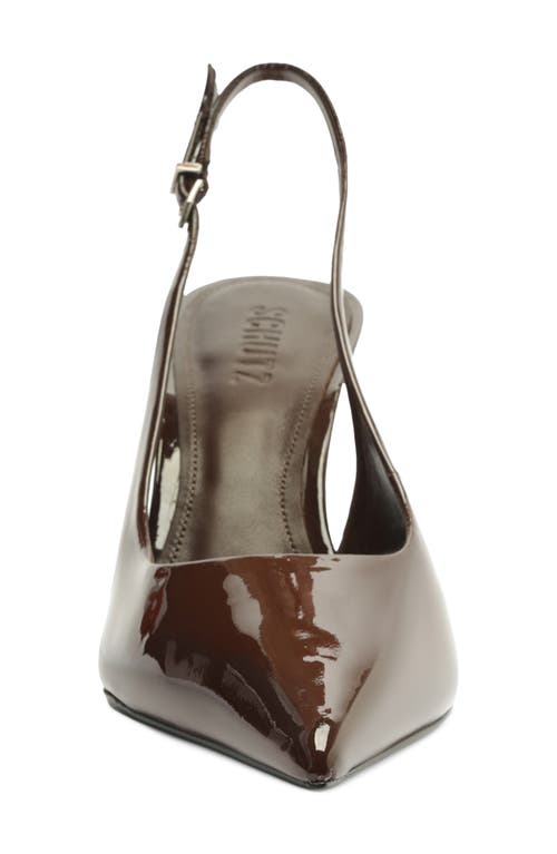 Schutz Paola Slingback Pointed Toe Pump In Brown