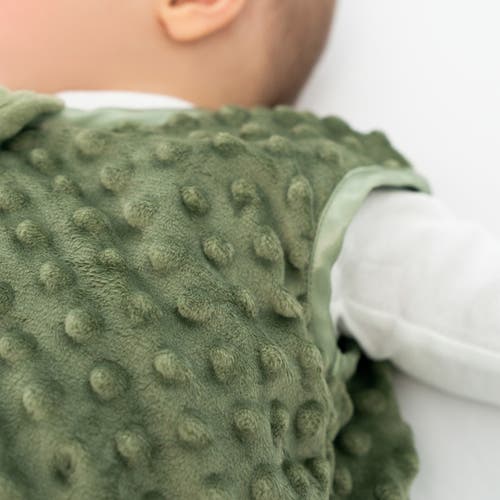 Halo Plush Dots Velboa 1.5 Tog Sleepsack Wearable Blanket In Green