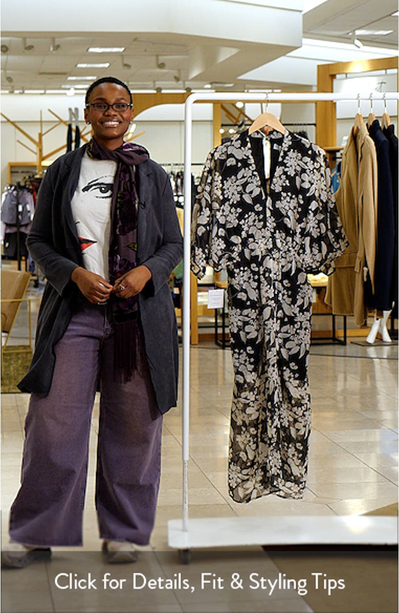 Audrina Floral Chiffon Midi Dress, sales video thumbnail