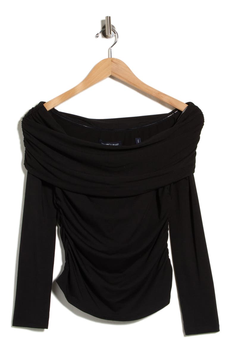 Chaiya Off the Shoulder Top, Main, color, BLACK