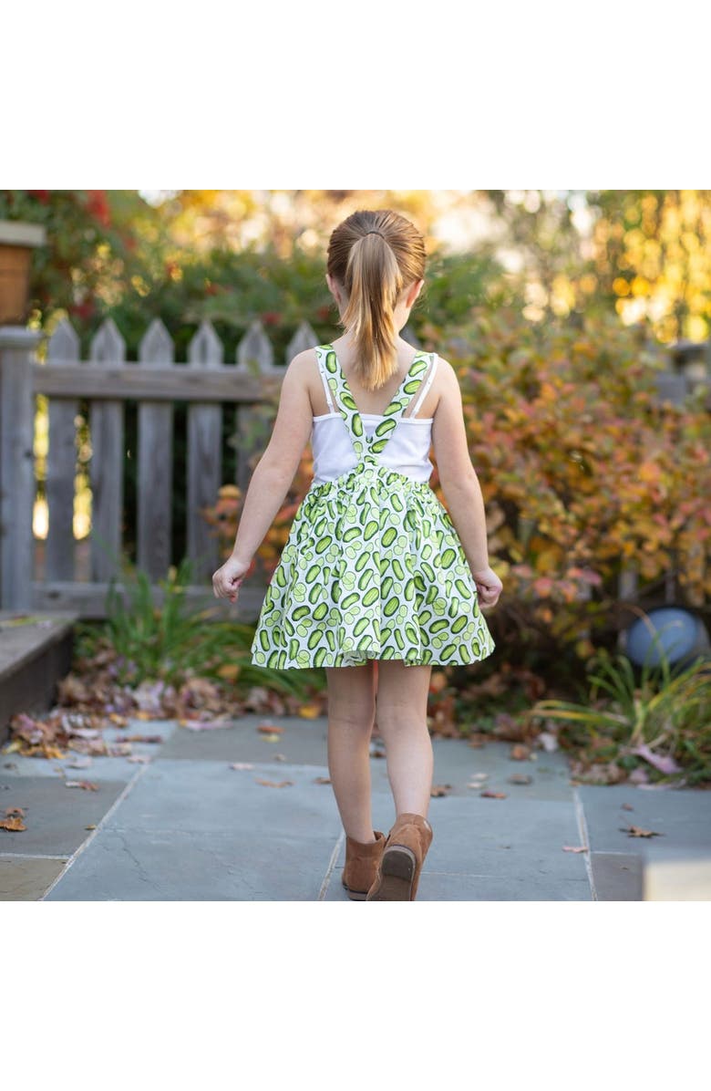 WORTHY THREADS Girls Pinafore Dress, Alternate, color, Pickles