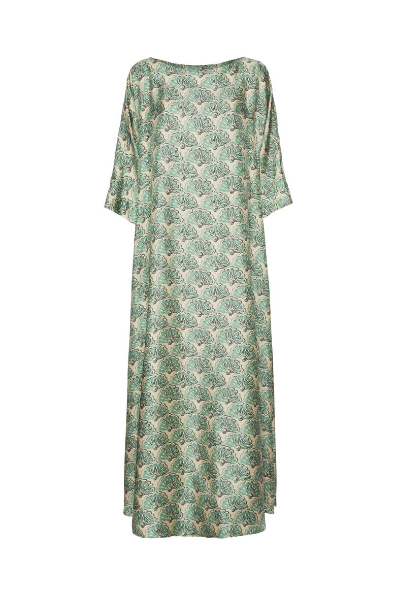 Muumuu Dress Round Neck Fans Menta, Alternate, color, Fans Menta