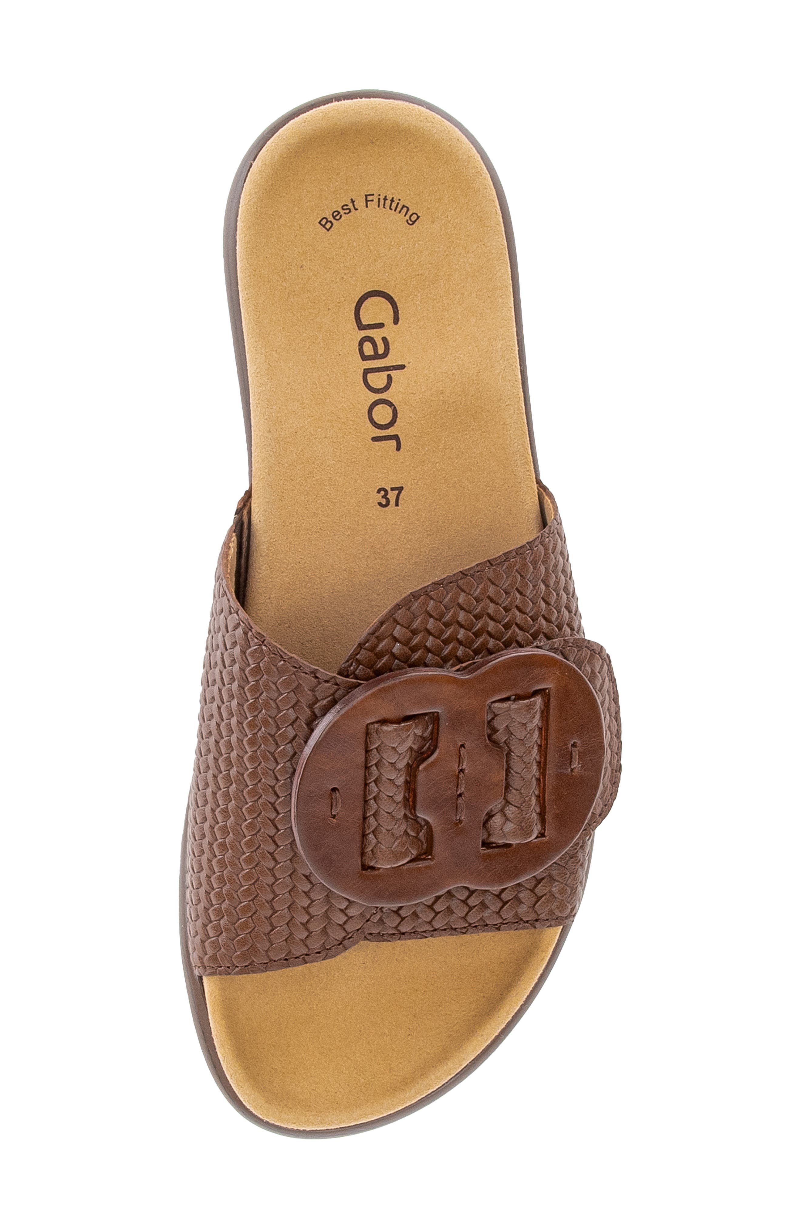 Platform Slide Sandal, Alternate, color, COGNAC