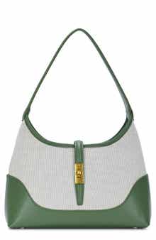 Two-Tone Canvas Shoulder Bag