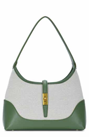 Two-Tone Canvas Shoulder Bag