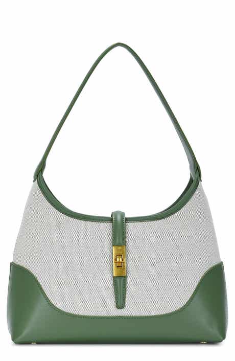 Two-Tone Canvas Shoulder Bag