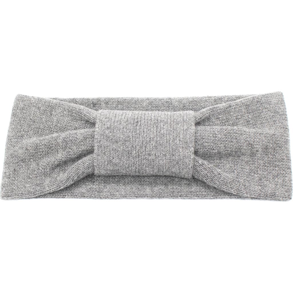 Portolano Cashmere Knot Headband In Gray