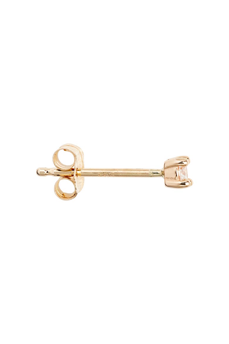 Classique Diamond Single Stud Earring, Alternate, color, YELLOW GOLD