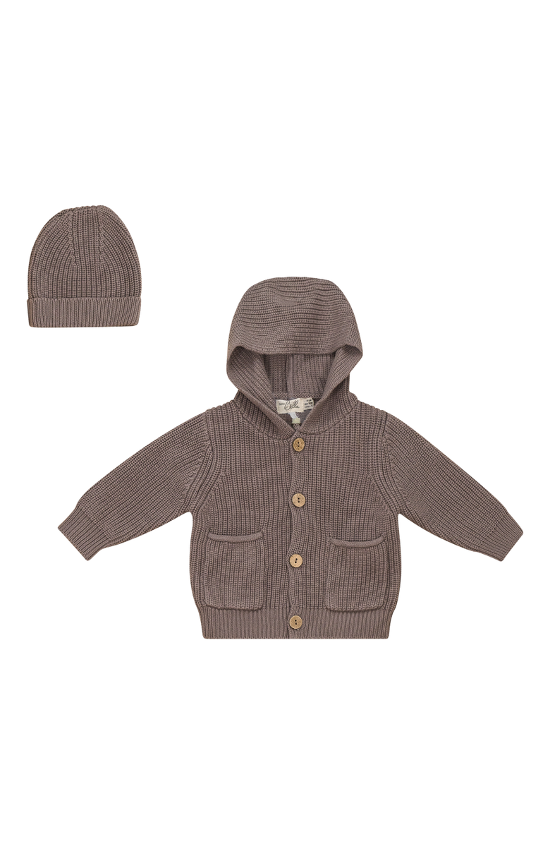 Bebe Bella Knit Hoodie Jacket with Matching Hat, Main, color, Mink