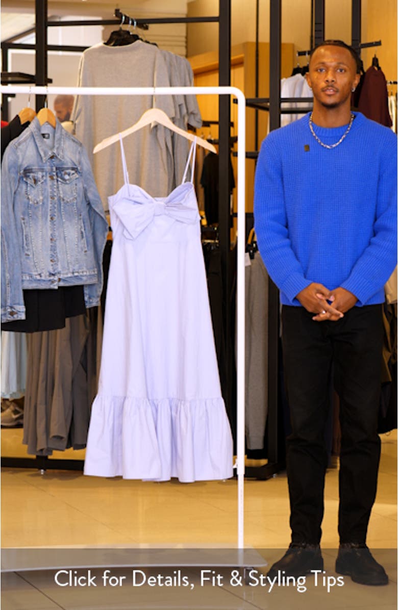 Twisted Bow Detail Cotton Dress, sales video thumbnail