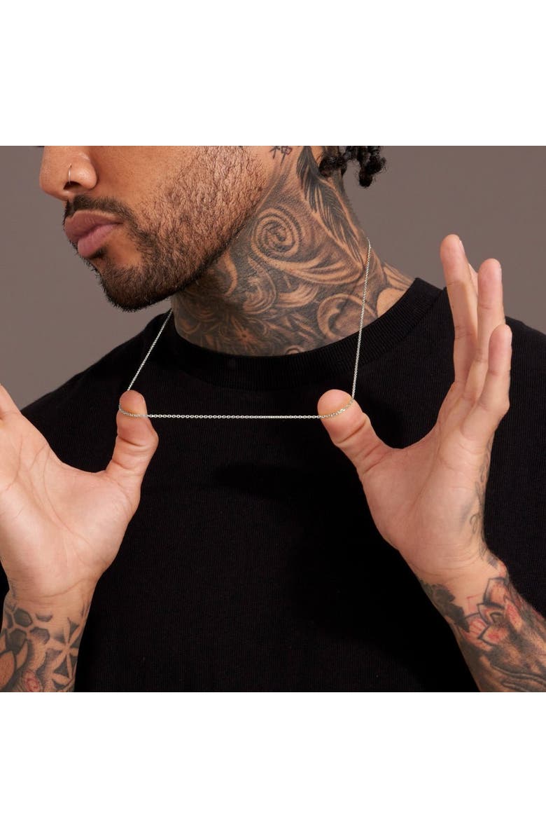 7879 Wide Diamond Cut Cable Chain Necklace, Alternate, color, Platinum