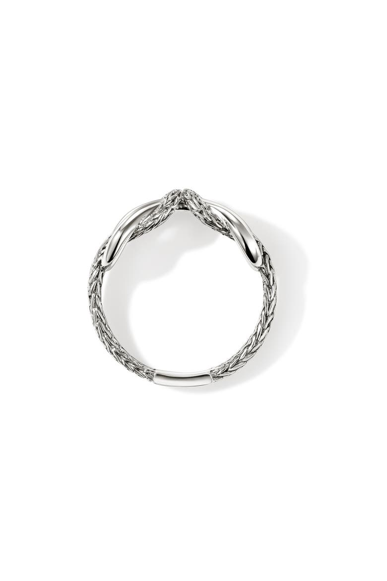 Infinite Love Knot Sterling Silver Band Ring, Alternate, color, SILVER