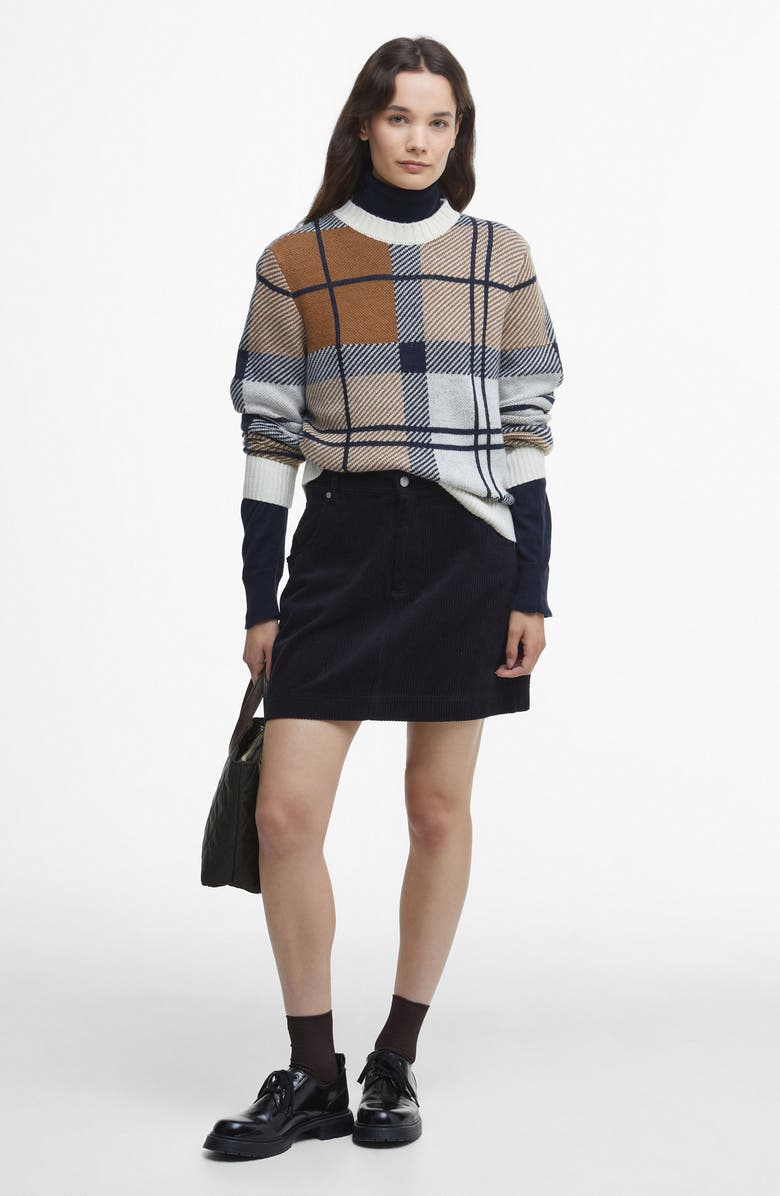 Barbour Tessa Corduroy Miniskirt, Alternate, color, Navy