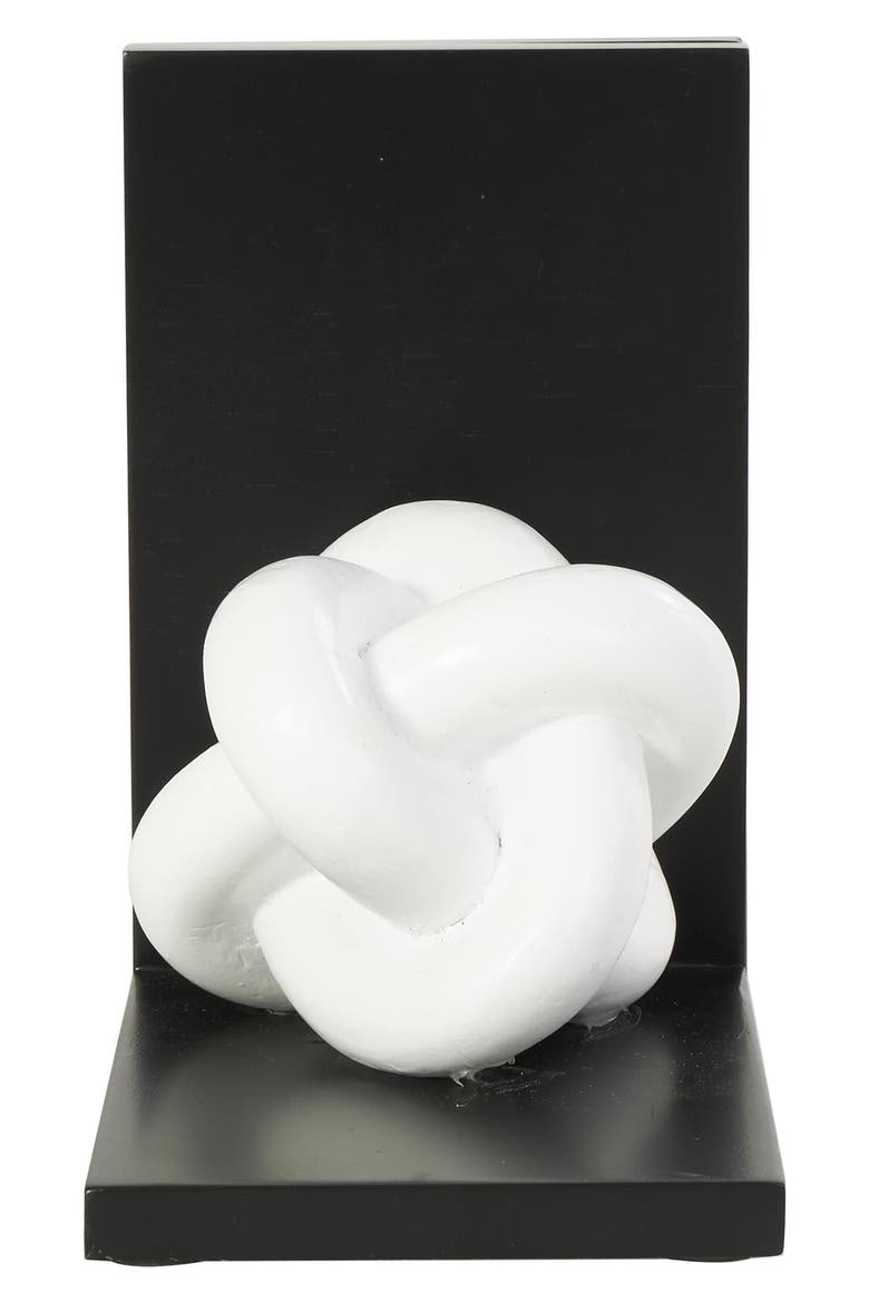 Contemporary Set of 2 Bookends, Alternate, color, WHITE