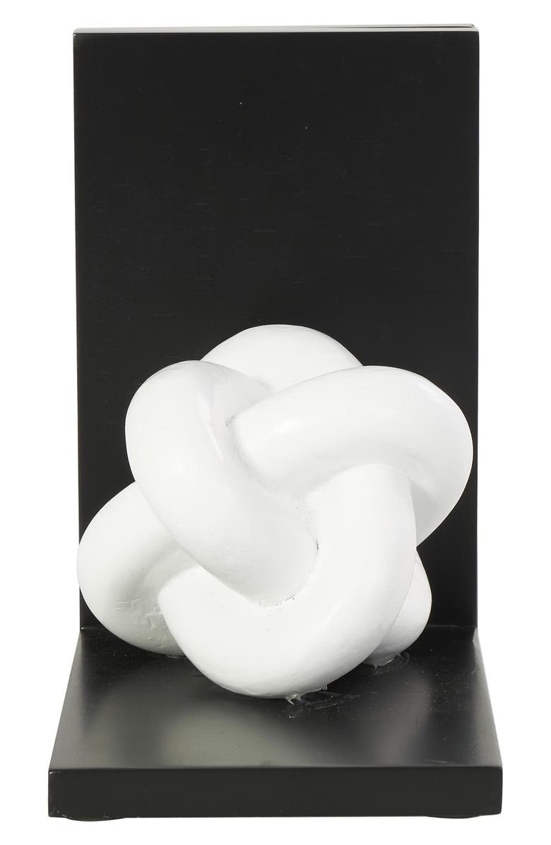 UMA Contemporary Set of 2 Bookends, Alternate, color, White