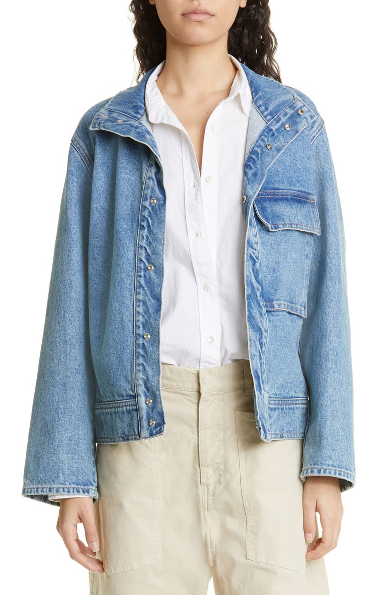 Nili Lotan Marilou Denim Jacket, Main, color, 