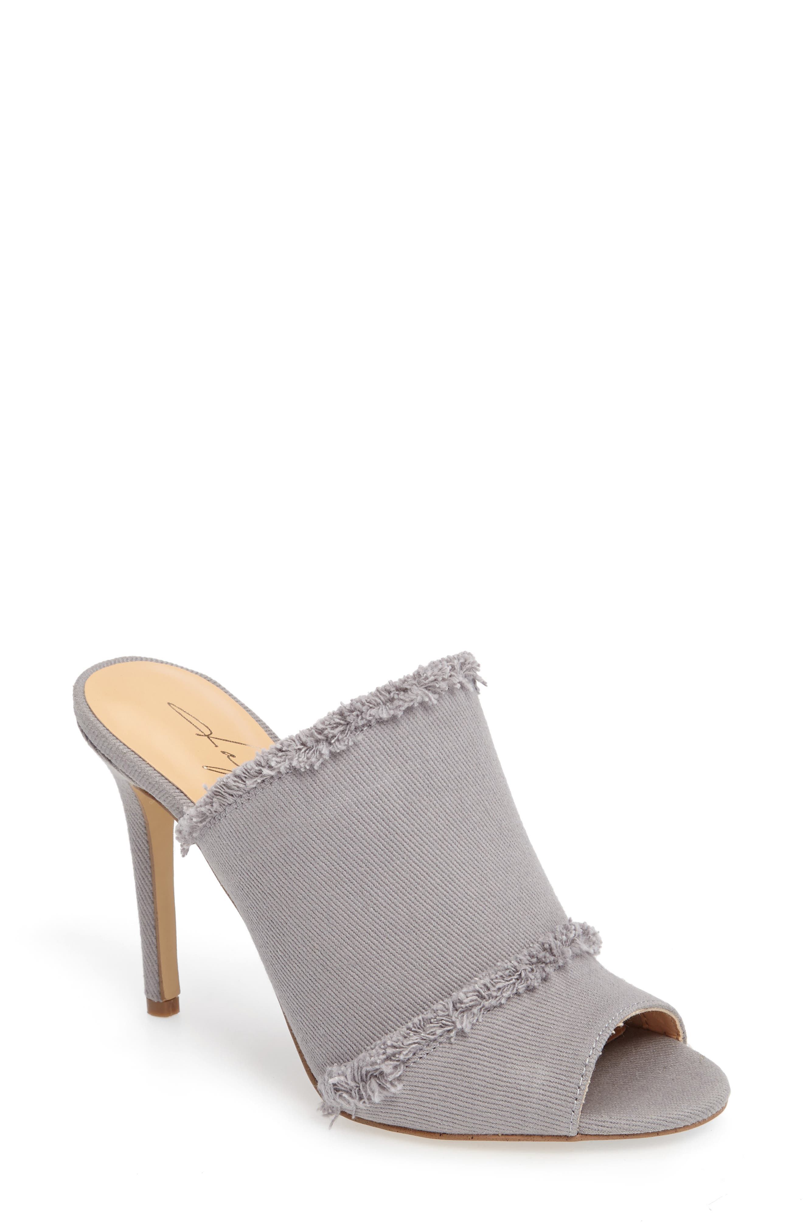 Daya by Zendaya Sheridan Fringe Denim Clog, Main, color, 