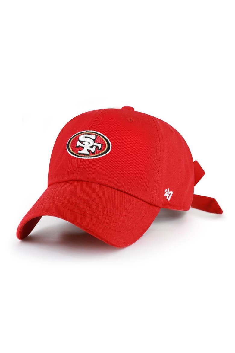 Women's '47 Scarlet San Francisco 49ers  Bow Back Clean Up Adjustable Hat, Main, color, Scarlet