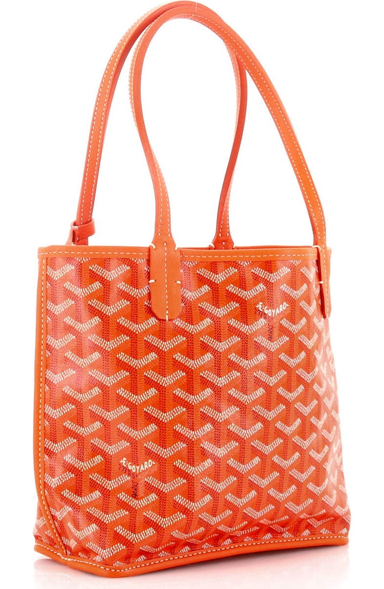 Pre-Owned Goyard Anjou Reversible Tote Coated Canvas Mini, Alternate, color, Orange