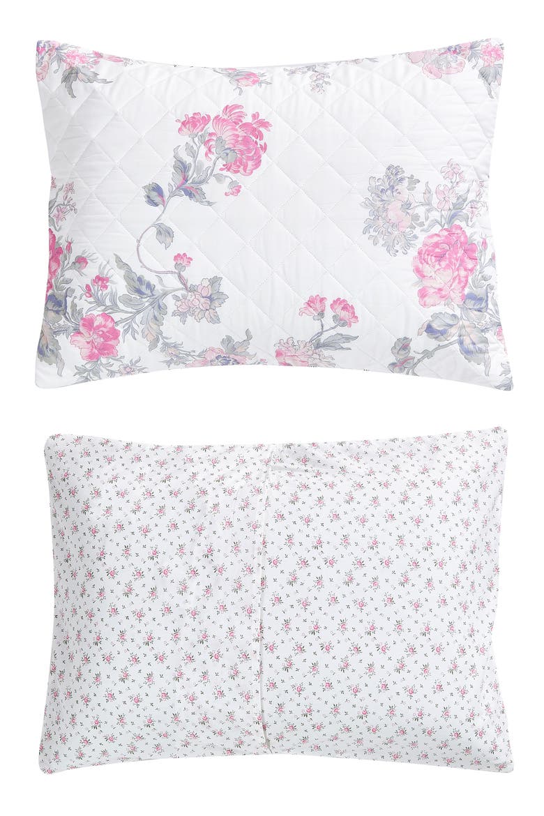 Rose Percale Cotton Quilt & Shams Set, Alternate, color, PINK/ PINK
