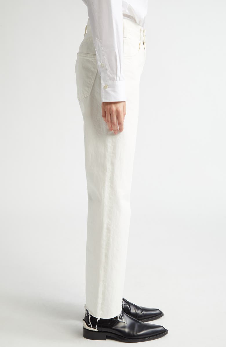 Nili Lotan Calla Straight Leg Jeans, Alternate, color, Cream