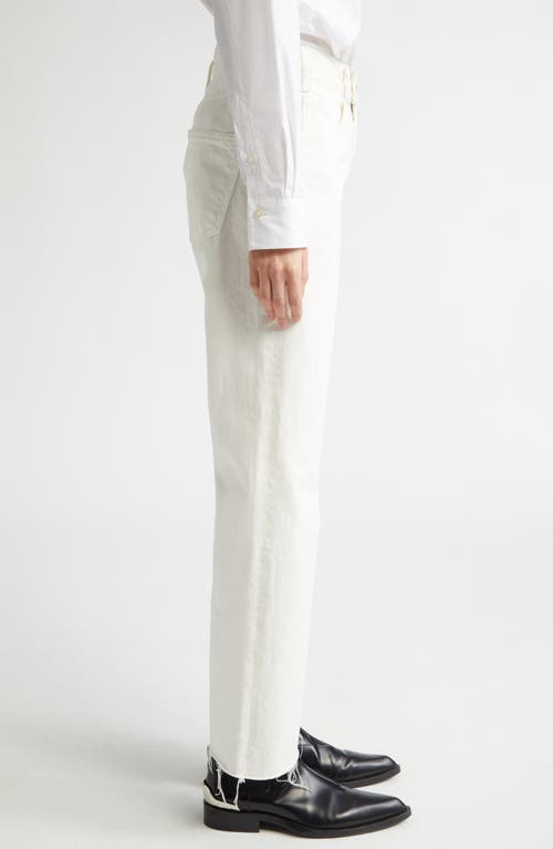 Shop Nili Lotan Calla Straight Leg Jeans In Cream