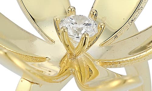 Sphera Milano Cubic Zirconia Floral Ring In Gold