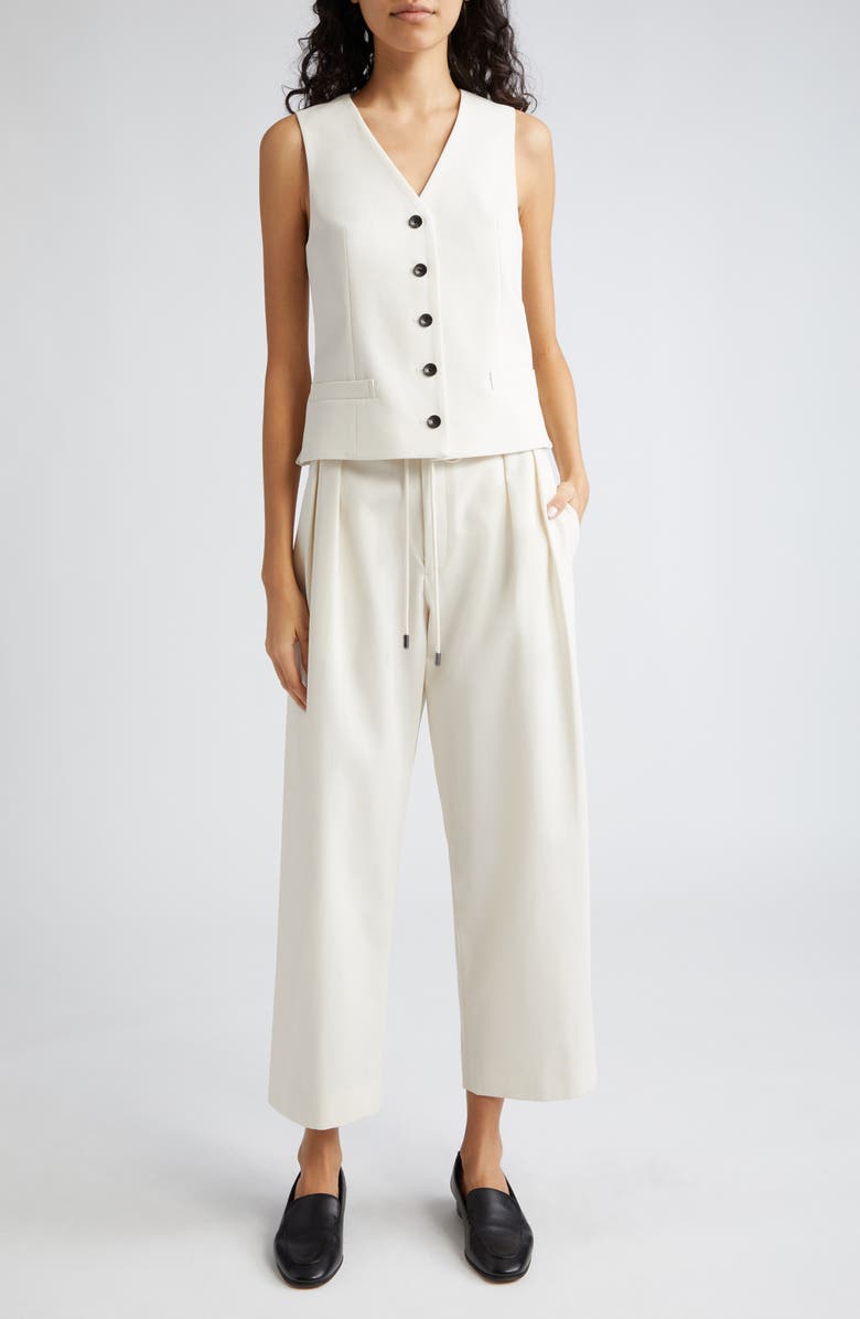 Maria McManus Organic Cotton Tailored Vest, Alternate, color, Ivory