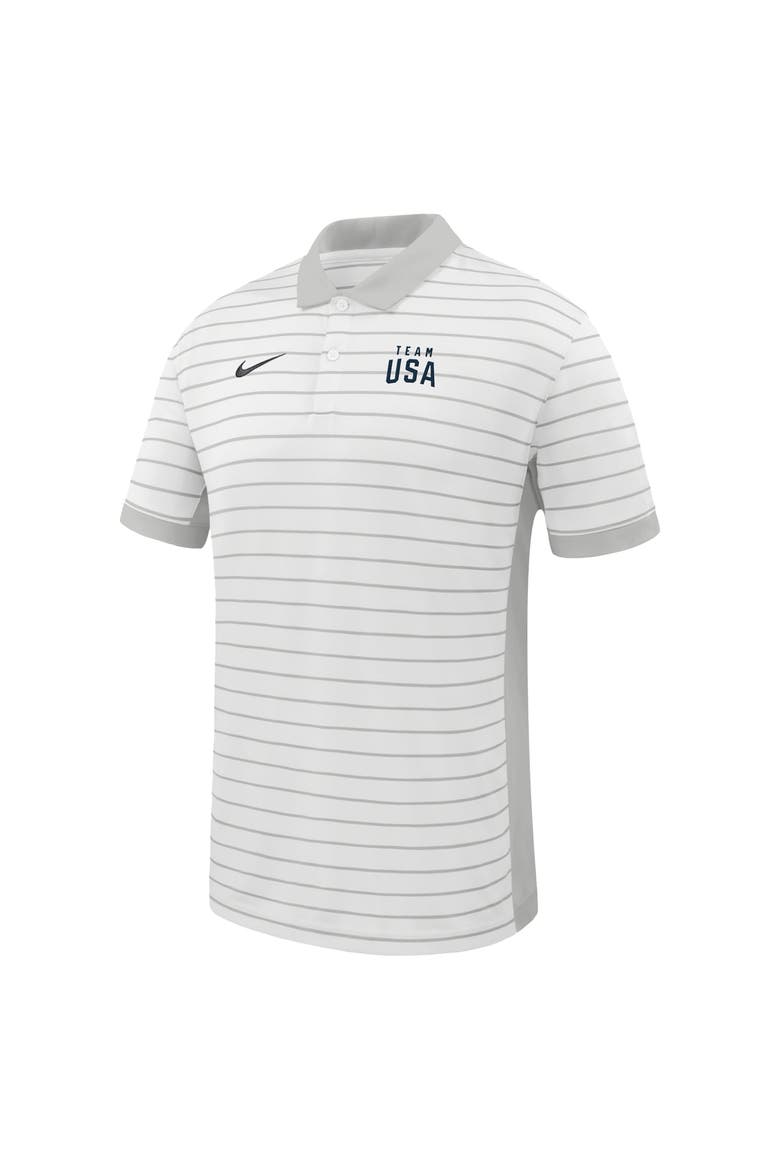 Men's Nike White Team USA Victory Stripe Dri-FIT Polo, Alternate, color, White