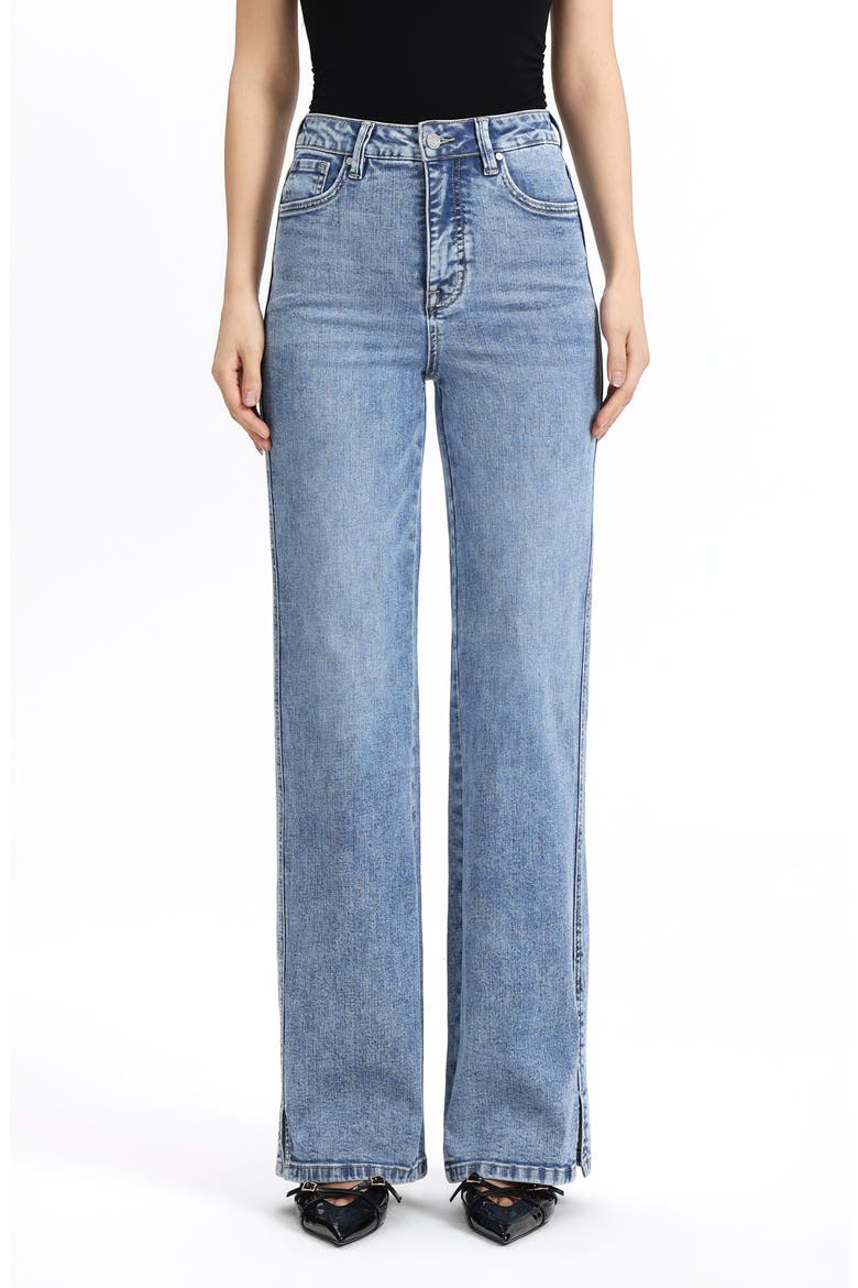 High Waist Bootcut Jeans, Main, color, LIGHT BLUE