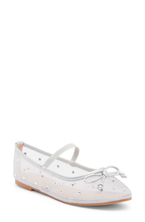 Rosario Rhinestone Mesh Mary Jane Flat (Women)