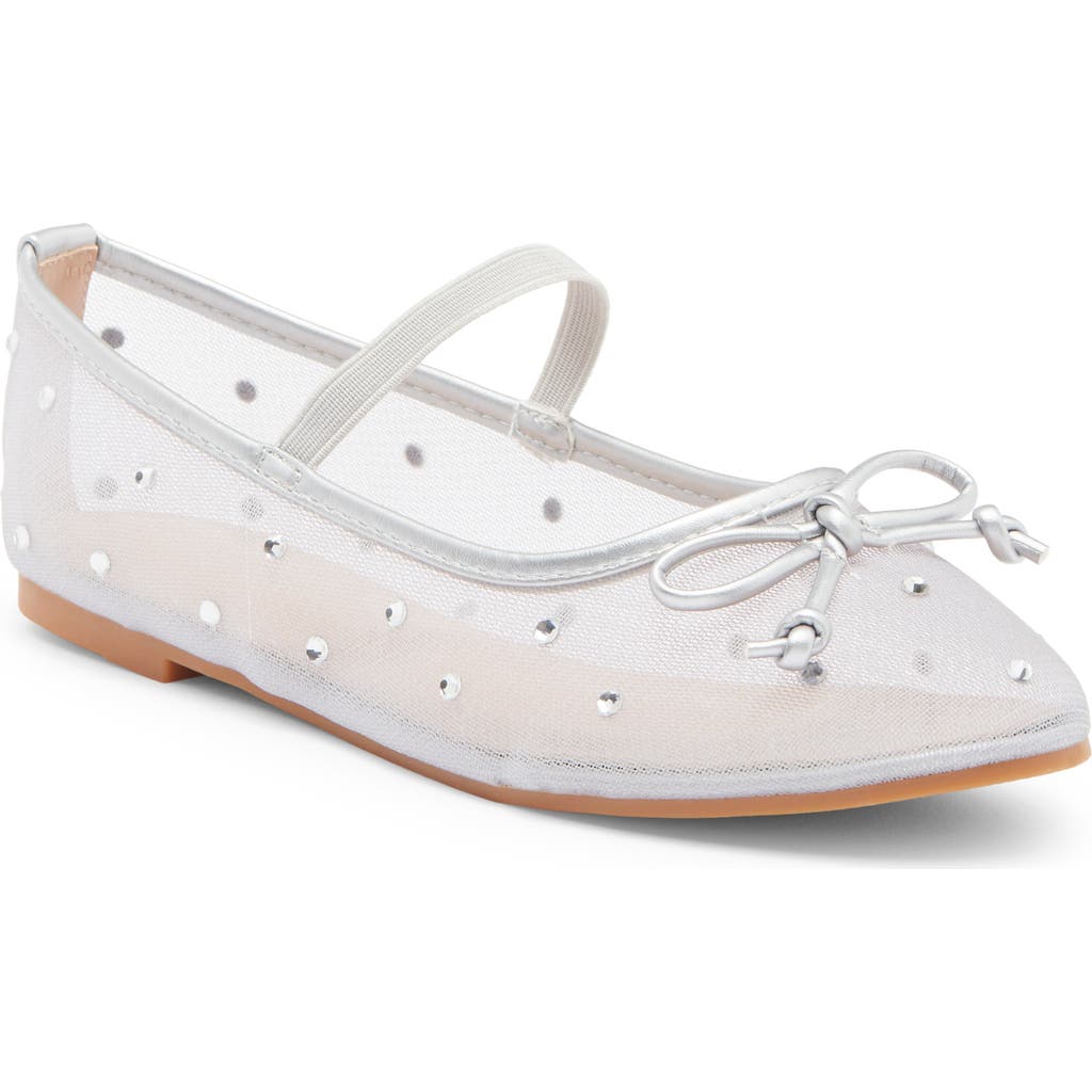 Top Guy Shoes Rosario Rhinestone Mesh Mary Jane Flat