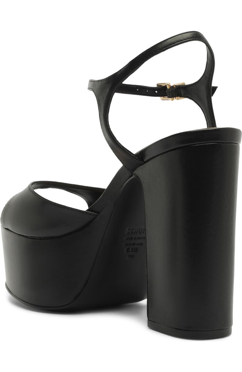Schutz Lys Ankle Strap Platform Sandal, Alternate, color, Black