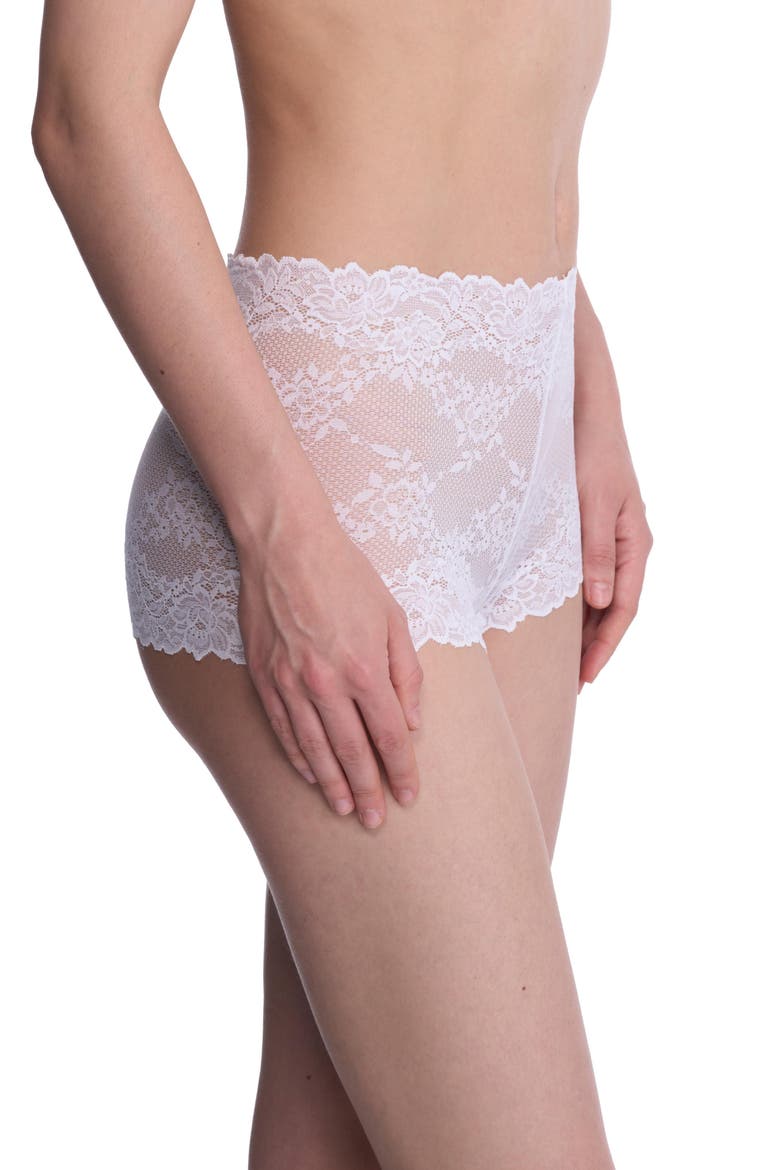 Heavenly Lace Boyshorts, Alternate, color, WHT