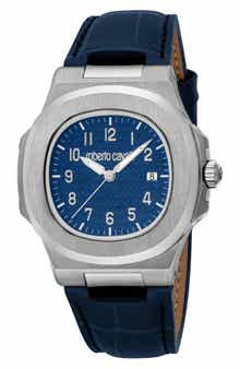 Impeto Leather Strap Quartz Watch, 39mm