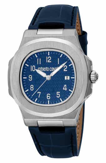 Impeto Leather Strap Quartz Watch, 39mm
