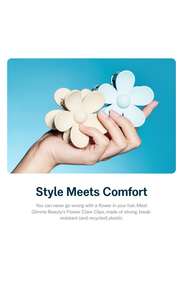 Gimme Beauty Flower Claw Clip Duo, Alternate, color, Blue