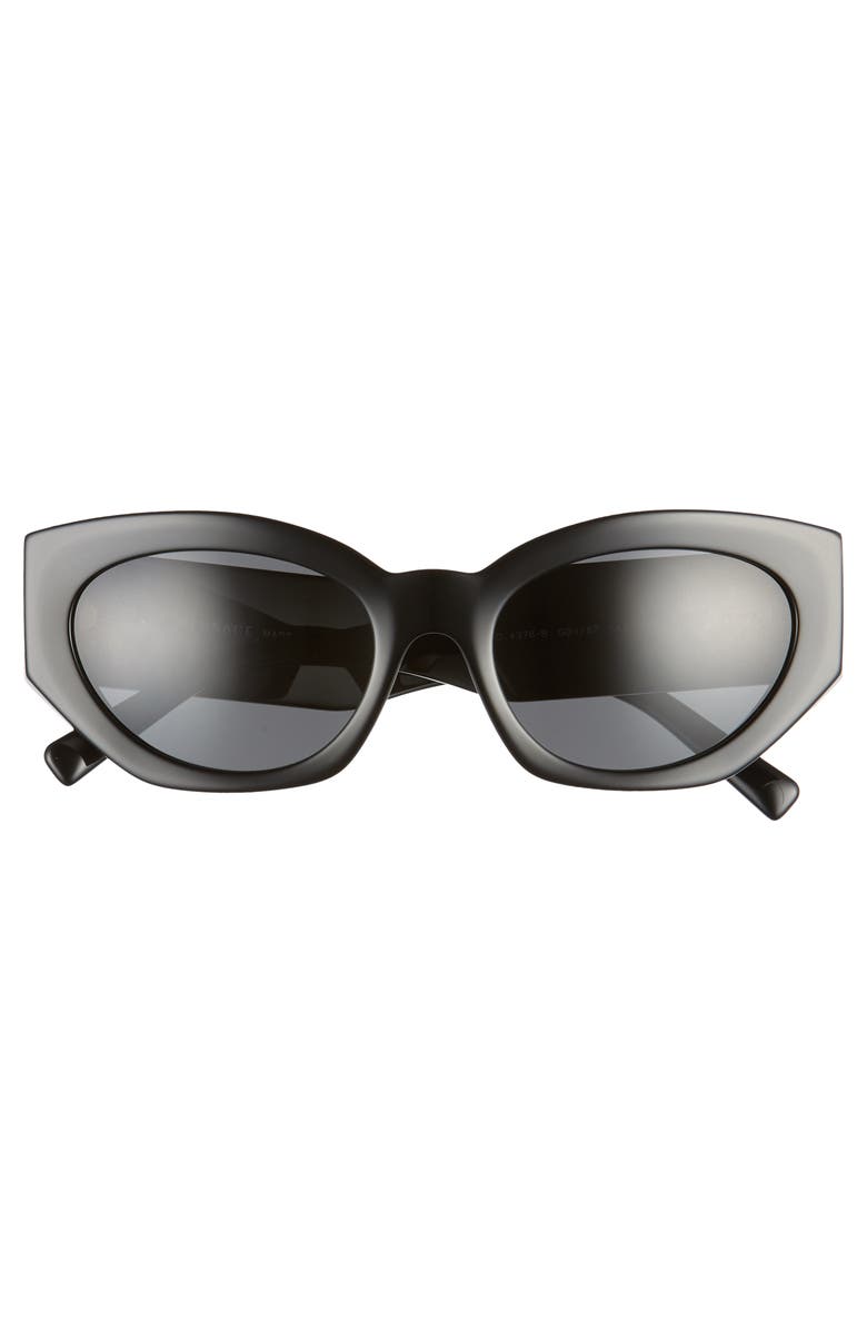Versace 54mm Cat Eye Sunglasses, Alternate, color, Black