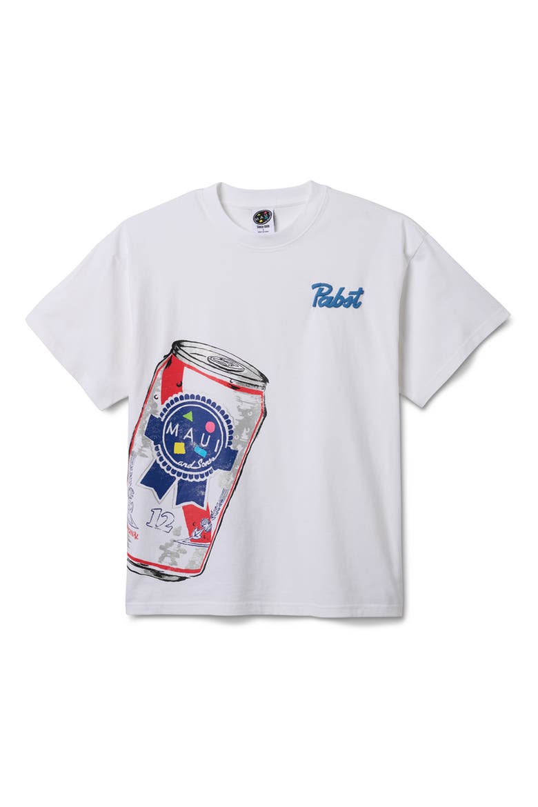 x Pabst Blue Ribbon Can Puff Graphic T-Shirt, Alternate, color, WHITE