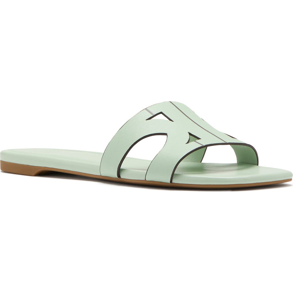 Kate Spade New York Duo Smooth Leather Slide Sandal In Pistachio Ice