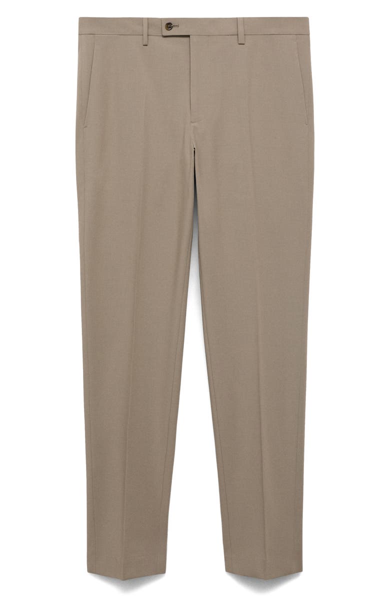 MANGO Milan Slim Fit Suit Pants, Alternate, color, Mink Grey