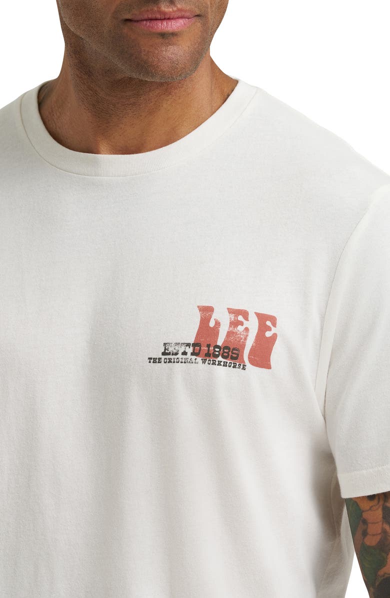 Lee Logo Graphic T-Shirt, Alternate, color, Marshmallow