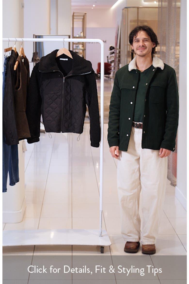 Faux Shearling & Quilted Nylon Hybrid Jacket video