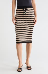 L'AGENCE Lacen Pointelle Knit Skirt