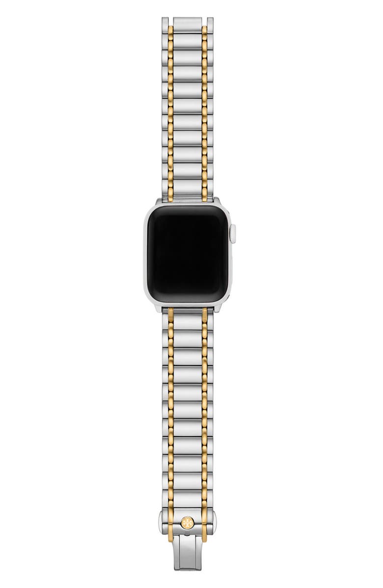 Tory Burch The Miller 20mm Apple Watch<sup>®</sup> Bracelet Watchband, Alternate, color, Two-Tone