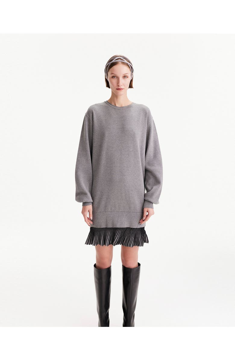 THEO The Label Ersa Shimmer Hem Sweatshirt Dress, Alternate, color, 