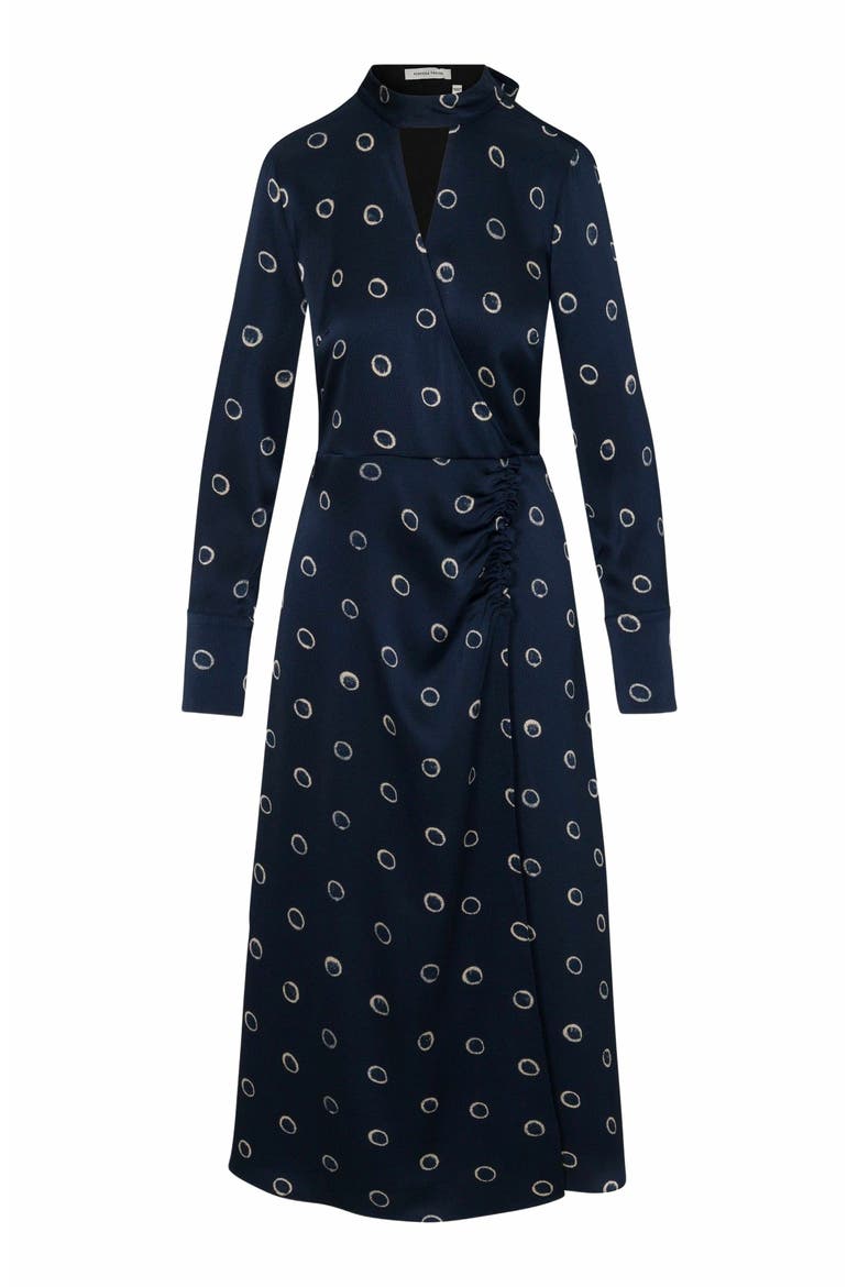 Hazy Dot Dress, Main, color, NAVY COMBO