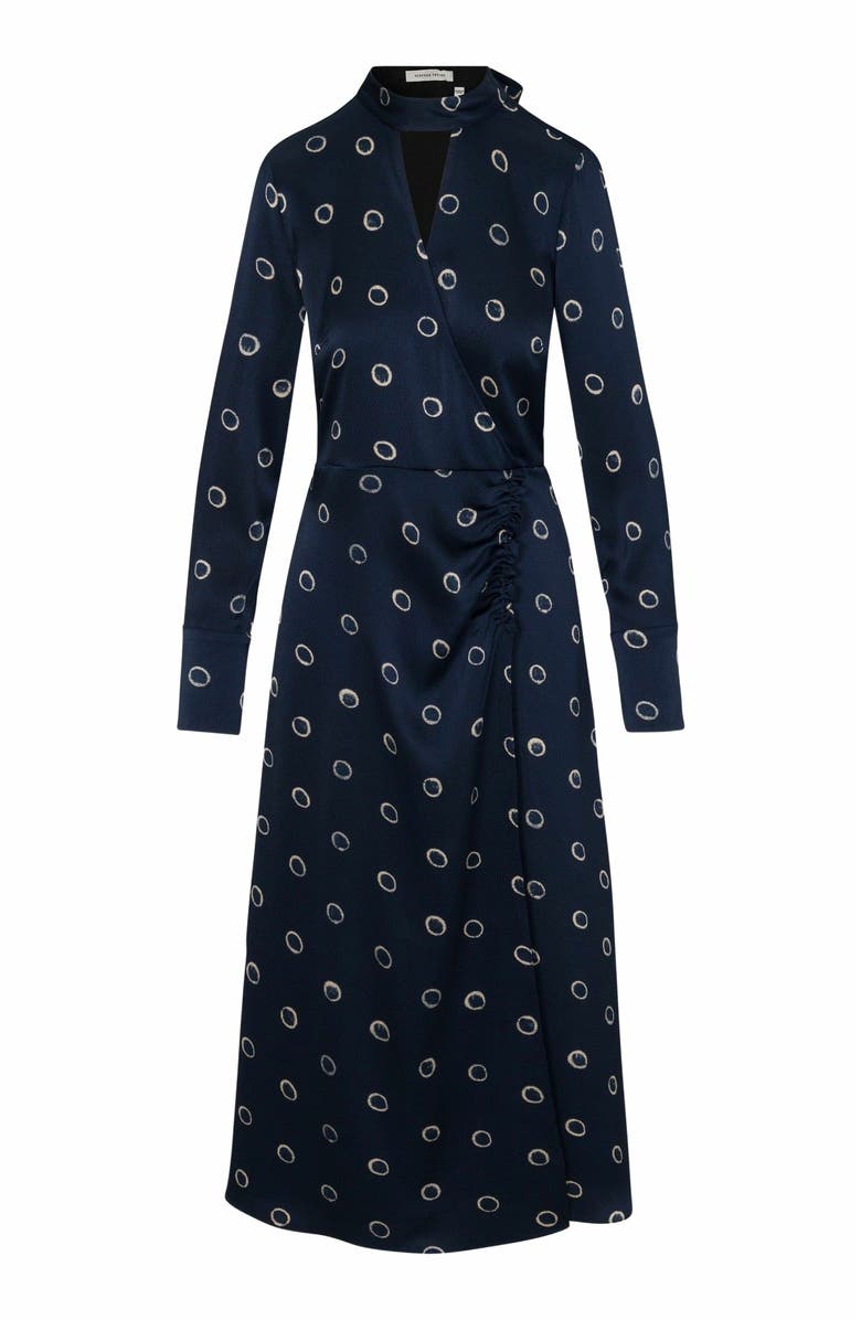 Rebecca Taylor Hazy Dot Dress, Main, color, Navy Combo