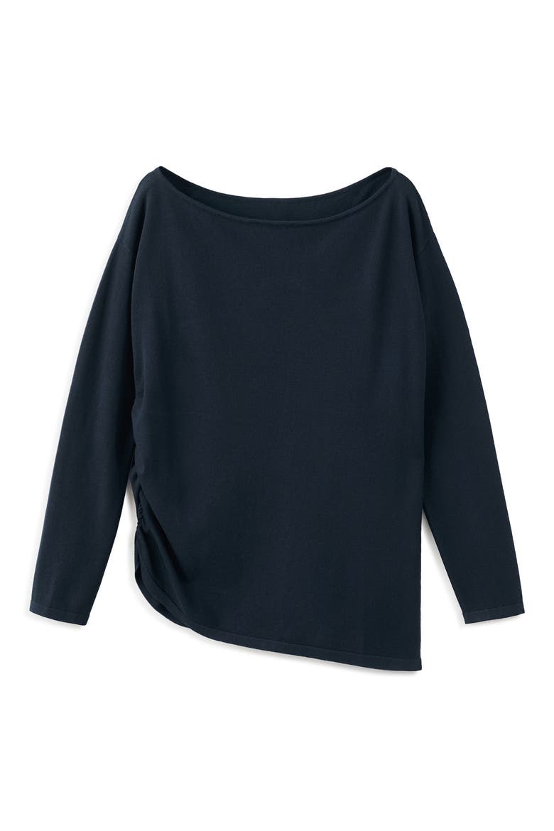 Boatneck Sweater, Alternate, color, DARK NAVY